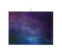 Tapis de séchage à vaisselle absorbant motif univers avec étoiles et galaxie, égouttoir de cuisine, tapis de table antidérapant, set de table, 45,7 x 61 cm