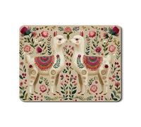 Tapis de séchage à vaisselle en caoutchouc absorbant motif lama pour comptoir de cuisine, tapis d'égouttoir à vaisselle culturel coloré pour plan de travail, décoration d'intérieur, 45,7 x 61 cm