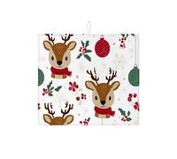 Tapis de séchage à vaisselle en forme de rennes pour comptoir de cuisine, tapis absorbant en microfibre pour comptoir de cuisine, café, bar, 40,6 x 45,7 cm