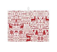 Tapis de séchage à vaisselle en microfibre pour cuisine, motif ours sauvage, cerf et protecteur de comptoir absorbant