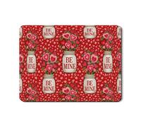 Tapis de séchage à vaisselle floral pour comptoir de cuisine, tapis égouttoir à vaisselle en caoutchouc absorbant en forme de cœur, motif amour pour café, bar, 45,7 x 61 cm