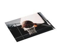 Tapis de séchage à vaisselle imprimé Basketball Shot 61 x 46 cm Tapis de séchage à vaisselle en microfibre très absorbant Tapis de comptoir de cuisine pour égouttoir à vaisselle