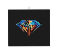 Tapis de séchage à vaisselle imprimé diamant galaxie, tapis absorbant, adapté pour ranger couteaux, tasses et plats.