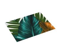 Tapis de séchage à vaisselle imprimé feuille de palmier tropical 61 x 46 cm tapis de séchage à vaisselle en microfibre très absorbant tapis de comptoir de cuisine pour égouttoir à vaisselle