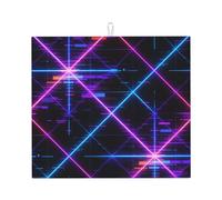 Tapis de séchage à vaisselle imprimé lignes colorées, grand tapis de séchage de cuisine absorbant en pierre pour comptoir