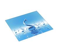 Tapis de séchage à vaisselle imprimé note de musique bleue 46 x 41 cm tapis de séchage à vaisselle en microfibre très absorbant tapis de comptoir de cuisine pour égouttoir à vaisselle