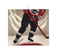 Tapis de séchage à vaisselle pliable antidérapant à séchage rapide absorbant pour comptoir de cuisine Motif sports de hockey
