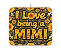 Tapis de séchage à vaisselle portable I Love Being A Mimi Tournesol Bee | Tapis de comptoir de cuisine lavable en machine, tapis de séchage à vaisselle, accessoires de bar à café, salle à manger