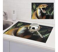 Tapis de séchage à vaisselle pour comptoir de cuisine super absorbant en microfibre - Grand tapis d'égouttement Cobra Snake - Tapis de bar pour comptoir de cuisine - 45,7 x 61 cm