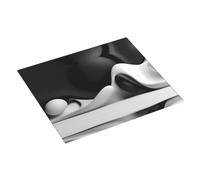 Tapis de séchage à vaisselle pour comptoir de cuisine - Tapis de séchage absorbant pour comptoir de cuisine, tapis d'égouttoir avec boucle de suspension (40,6 x 45,7 cm, noir et blanc)