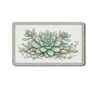 Tapis de séchage à vaisselle pour comptoir de cuisine, tapis d'égouttoir à vaisselle en caoutchouc absorbant à motif floral vert, tapis de séchage style vintage nature pour protection de café, 30,5 x