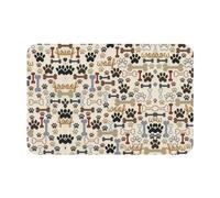 Tapis de séchage absorbant en terre de diatomée avec empreintes de pattes de chien, convient à n'importe quel comptoir pour une utilisation multiple pour la maison