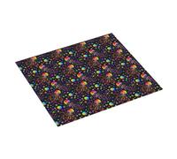 Tapis de séchage absorbant pour comptoir de cuisine - 40,6 x 45,7 cm, motif méduses arc-en-ciel avec boucle de suspension