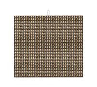 Tapis de séchage absorbant pour comptoir de cuisine, dessous de verre à café, support de casserole Motif horloge en bronze