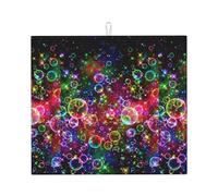 Tapis de séchage absorbant pour comptoir de cuisine Motif étoiles arc-en-ciel coloré 40,6 x 45,7 cm