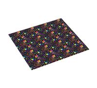 Tapis de séchage absorbant pour comptoir de cuisine, motif méduses arc-en-ciel, 40,6 x 45,7 cm, tapis égouttoir à vaisselle avec boucle de suspension