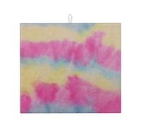Tapis de séchage absorbant pour comptoir de cuisine Motif rayures arc-en-ciel 40,6 x 45,7 cm