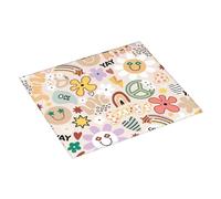 Tapis de séchage absorbant pour comptoir de cuisine - Tapis de séchage absorbant pour comptoir de cuisine, motif fleurs arc-en-ciel, 40,6 x 45,7 cm, avec boucle de suspension