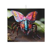 Tapis de séchage chic pour vaisselle - Motifs personnalisés uniques, matériau polyester, absorbant et antidérapant, parfait pour les plans de travail et les éviers SciFi insectes