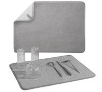 Tapis de séchage de cuisine - microfibre, grande Pļaque absorbante | tapis de cuisine à séchage rapide, protège-plan de travail, ustensiles, tasses, bouteilles, support à café, maison, appartement, re