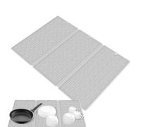 Tapis de séchage de cuisine, tapis pliable en silicone | Tapis de séchage pour comptoir de cuisine, pour tiroir, comptoir, salle de bain, réfrigérateur, évier, bar, bouteilles, légumes, fruits