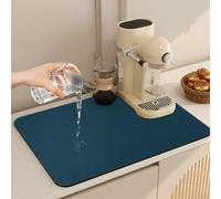 Tapis de séchage de diatomées pour plan de travail de cuisine - Absorbant d'eau - Séchage rapide - Tapis d'égouttoir pour évier - Utilisation sur table - Surface antidérapante douce (40 cm * 30 cm)