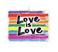Tapis de séchage de vaisselle arc-en-ciel LGBT Pride 18 x 24, absorbant, en microfibre, pour comptoir de cuisine, accessoires de cuisine