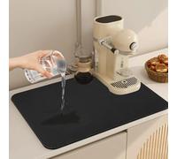 Tapis de séchage Diatom pour plan de travail de cuisine, absorbant d'eau, séchage rapide, pour égouttoir de vaisselle, pour utilisation sur table de cuisine, surface antidérapante et douce (40 cm * 30