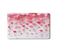 Tapis de séchage en forme de cœur pour comptoir de cuisine, tapis égouttoir à vaisselle en caoutchouc absorbant motif cœurs de pêche, tapis de séchage pour la Saint-Valentin, protection de bar à café