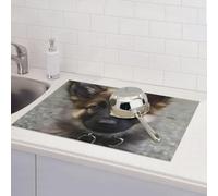 Tapis de séchage en microfibre absorbant pour comptoir de cuisine Motif chiot berger allemand 45,7 x 61 cm Facile à nettoyer pour la maison, la cuisine, la salle à manger, le bureau