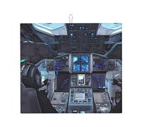 Tapis de séchage en microfibre super absorbant pour comptoir de cuisine, ustensiles de cabine du futur 45,7 x 40,6 cm