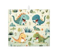 Tapis de séchage en microfibre super absorbant pour comptoir de cuisine, ustensiles, joli petit bébé dinosaure 45,7 x 40,6 cm
