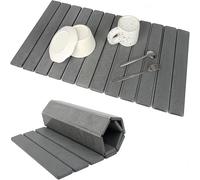 Tapis de séchage en pierre 40 x 30 cm de cuisine absorbant sans glissement pliable pour évier et plan de travail Gris foncé