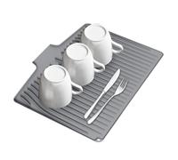 Tapis de séchage en silicone, antidérapant, résistant à la chaleur, construction pliable flexible, conteneur de déversement, protection de table, parfait pour évier, table basse, 48 x 35 cm