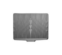 Tapis de séchage en silicone avec motif de pente de drainage pour cuisine, tapis de séchage antidérapant, 50 x 43 x 2 cm, compatible avec plan de travail d'évier, noir/gris/beige/vert (gris)