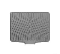 Tapis de séchage en silicone avec rainures de drainage Outil essentiel pour un évier de cuisine bien rangé et organisé (gris)