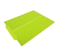 Tapis de séchage en silicone extra large, résistant à la chaleur, non toxique, pour comptoir de cuisine, décoration de table, cadeau de pendaison de crémaillère, gris vert, 44 x (Verte)