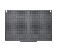 Tapis de séchage en silicone pour cuisine conçu avec rebord de drainage pour diriger l'eau vers l'évier pour des plans de travail propres et secs (noir)