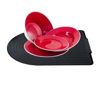 Tapis de séchage en silicone pour plan de travail | Base de drainage à séchage rapide résistante à la chaleur pour assiettes et