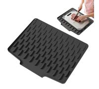 Tapis de séchage en silicone - Protecteur de comptoir résistant à la chaleur, égouttoir antidérapant facile à nettoyer, organisateur de cuisine incliné, doublure de tiroir, accessoire de station de