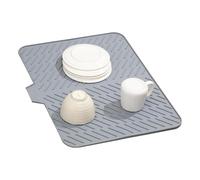 Tapis de séchage en silicone - Tapis de séchage de comptoir de cuisine, tapis résistant à la chaleur | Comptoir de cuisine avec lèvre de vidange, tapis de séchage de vaisselle imperméable Grand tapis