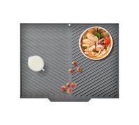 Tapis de séchage en silicone : tapis de séchage flexible pour vaisselle, compteur de grande pollution | Tapis de cuisine en silicone résistant à la chaleur pour comptoirs et zones d'évier, tapis