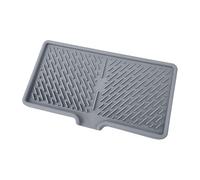 Tapis de séchage en silicone, tapis drainant en silicone, protecteur antidérapant et résistant à la chaleur, design flexible et facile à nettoyer pour salle de bain, camping-car, dortoir, camping