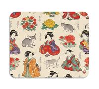 Tapis de séchage et de lavage de vaisselle japonais rétro Ukiyo-e - Facile à nettoyer - Absorbant - En terre de diatomée - Accessoires de comptoir - 60 x 50 cm