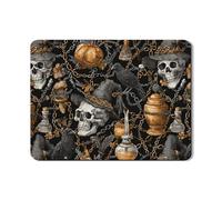 Tapis de séchage gothique pour comptoir de cuisine, tapis en caoutchouc absorbant motif , tapis de séchage d'Halloween en cuir synthétique pour café, bar, 45,7 x 61 cm