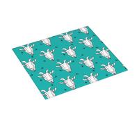 Tapis de séchage moderne en forme de tête de chèvre de dessin animé blanc - Tapis de séchage absorbant pour comptoir de cuisine, tapis de séchage à vaisselle de Noël 40,6 x 45,7 cm, tapis égouttoir à