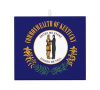 Tapis de séchage pour comptoir de cuisine absorbant, pliable, antidérapant avec beau drapeau de l'État du Kentucky