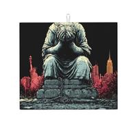 Tapis de séchage pour comptoir de cuisine absorbant, pliable, antidérapant avec belle impression de soupir silencieux