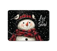 Tapis de séchage pour comptoir de cuisine, bonhomme de neige vintage en caoutchouc absorbant, tapis de séchage festif en cuir synthétique pour café, 45,7 x 61 cm