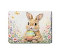 Tapis de séchage pour comptoir de cuisine, tapis de séchage en caoutchouc absorbant motif lapin mignon floral, tapis de séchage printanier pour décoration de cuisine, 45,7 x 61 cm